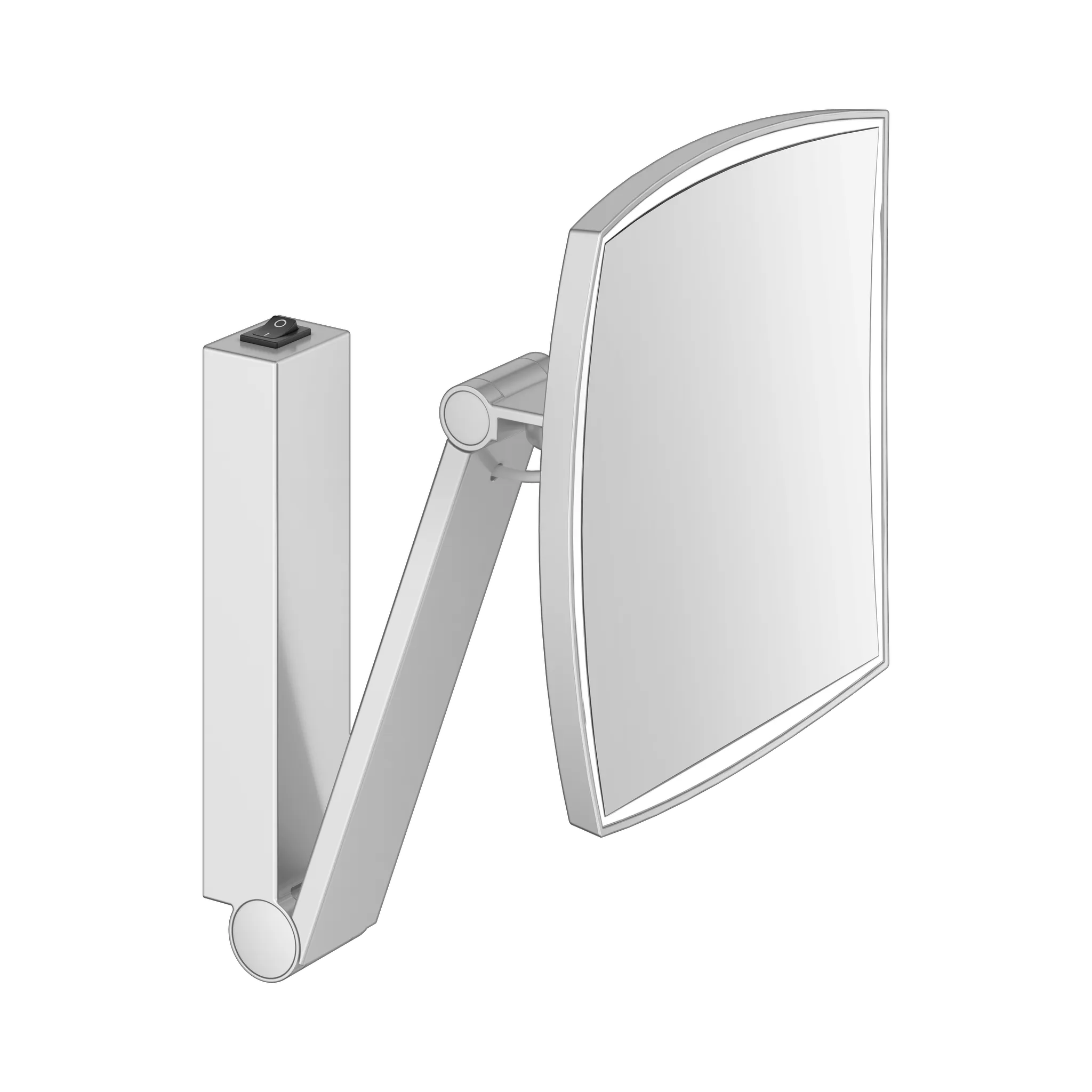 KEUCO Kosmetikspiegel iLook_move beleuchtet mit Wippschalter, eckig/beleuchtet mit Wippschalter Aluminium-finish KEUCO Kosmetikspiegel iLook_move beleuchtet mit Wippschalter, eckig/beleuchtet mit Wippschalter Aluminium-finish