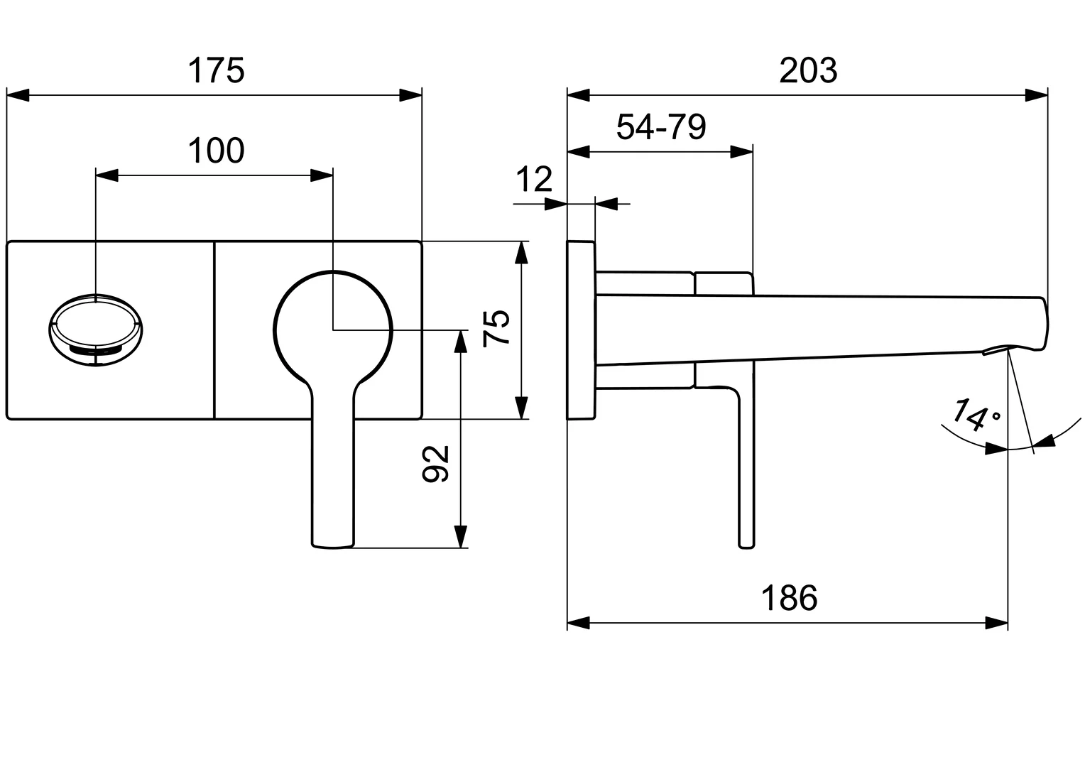HansaRONDA Waschtischarmatur Hansaronda neu Einhebelmischer Fertigmontageset für Waschtischbatterie 4488 Rosette eckig Ausladung 186 mm DN 15 Chrom
