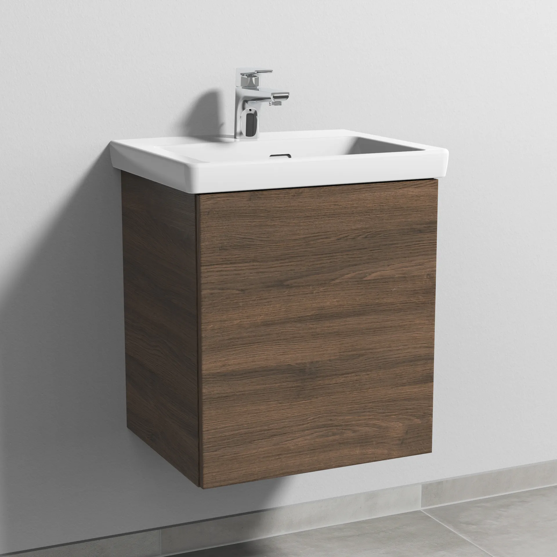 Sanipa Waschtischunterschrank „3way“ 457 × 517 × 391 mm in Eiche Arizona, Anschlag rechts