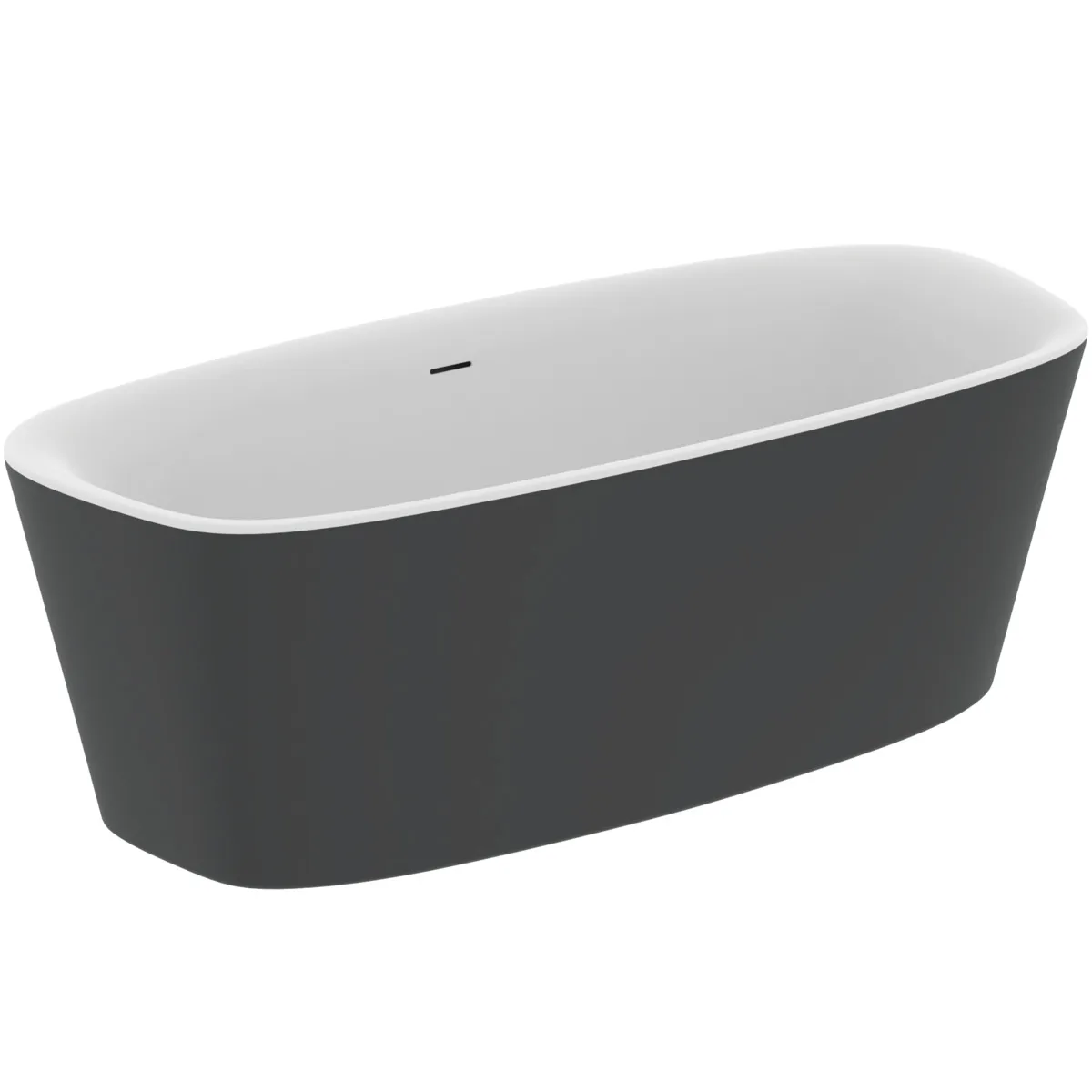 Ideal Standard freistehende Duo-Badewanne DEA, 1800x800x475⁄610mm, Weiß matt/Schwarz Ideal Standard freistehende Duo-Badewanne DEA, 1800x800x475⁄610mm, Weiß matt/Schwarz