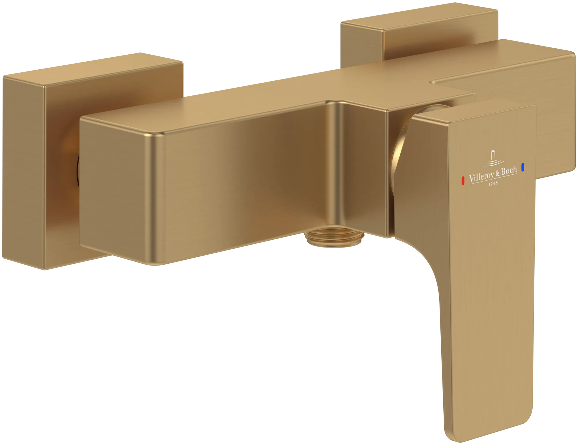 Villeroy & Boch Einhebel-Duscharmatur Architectura Square, Brushed Gold, 112 mm Höhe, 210 x 122 mm Maße Villeroy & Boch Einhebel-Duscharmatur Architectura Square, Brushed Gold, 112 mm Höhe, 210 x 122 mm Maße