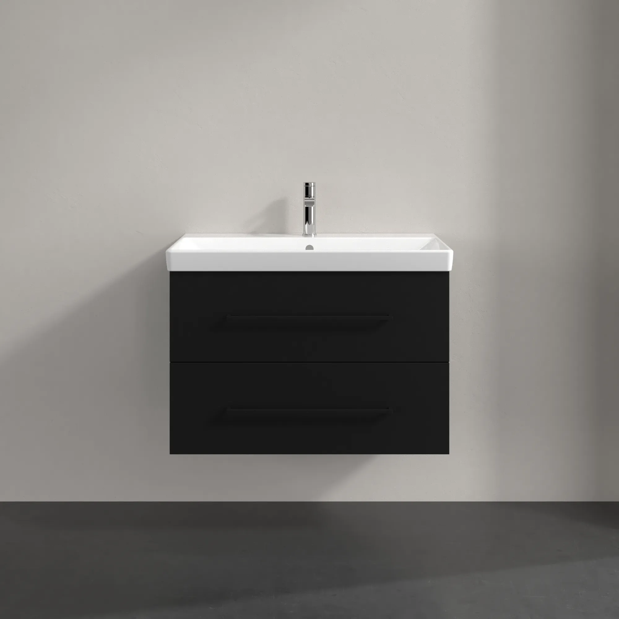 Villeroy & Boch Waschtischunterschrank „Avento“ für Schrankwaschtisch 780 × 514 × 452 mm Volcano Black, Soft Closing Villeroy & Boch Waschtischunterschrank „Avento“ für Schrankwaschtisch 780 × 514 × 452 mm Volcano Black, Soft Closing