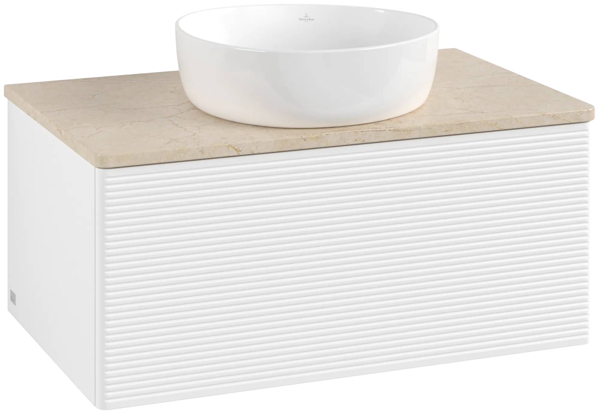 Villeroy & Boch Antao Waschbeckenunterschrank L30_1, 800x360x500mm, Holz, White Matt Lacquer / Botticino