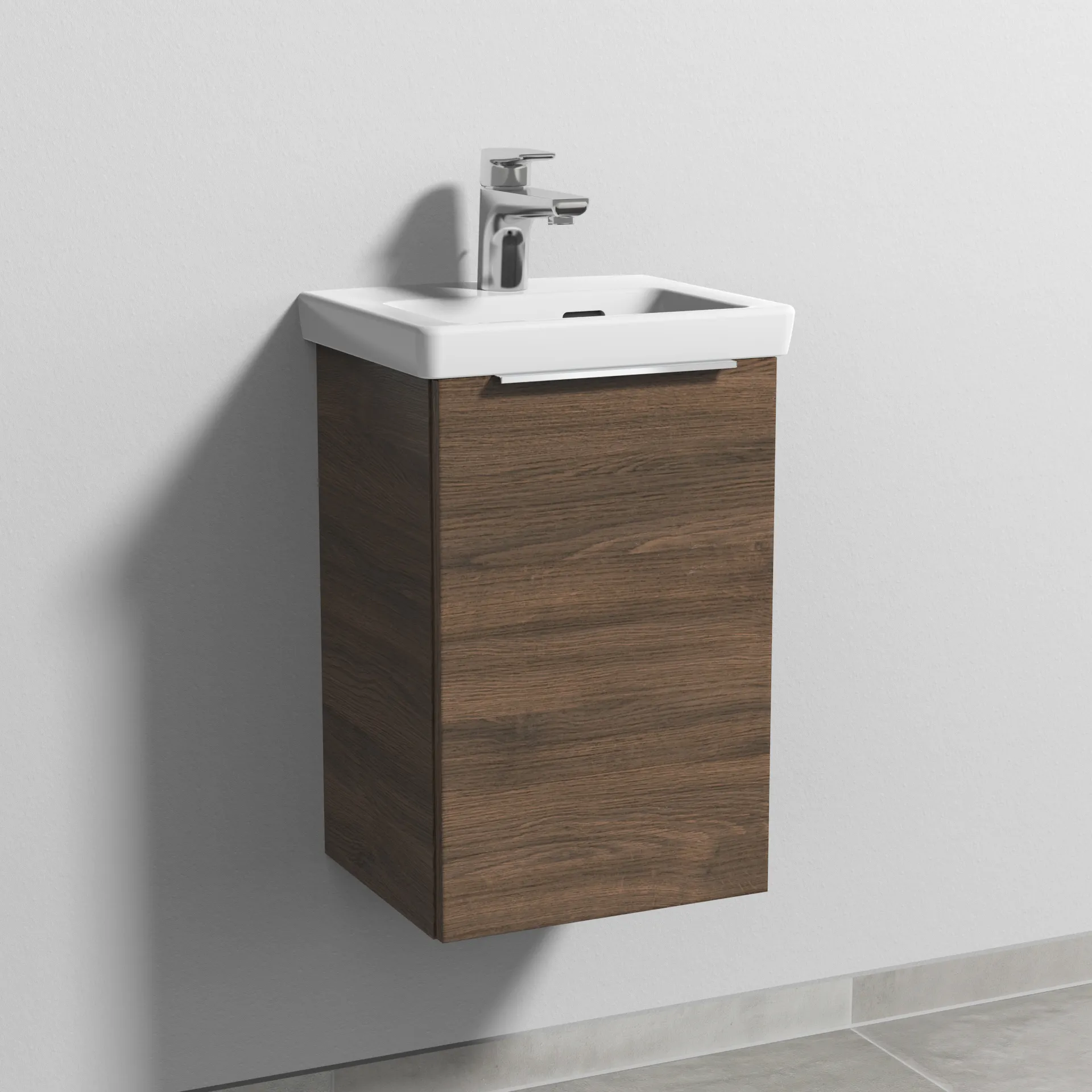 Sanipa Waschtischunterschrank „3way“ 335 × 517 × 293 mm in Eiche Arizona, Anschlag rechts