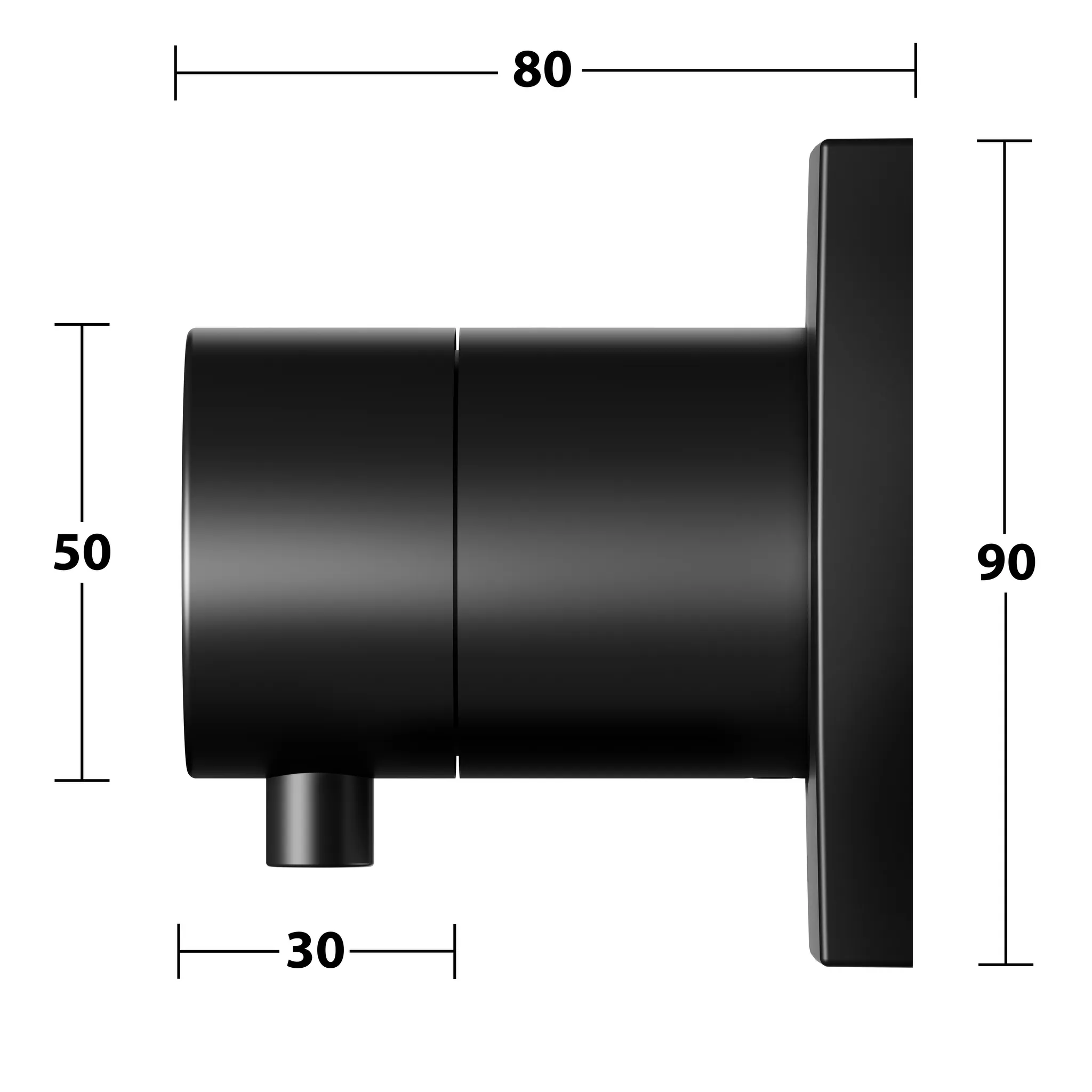 IXMO 59556371002 2-Wege Umstellventil UP DN15 IXMO Comfort, eckig schwarz