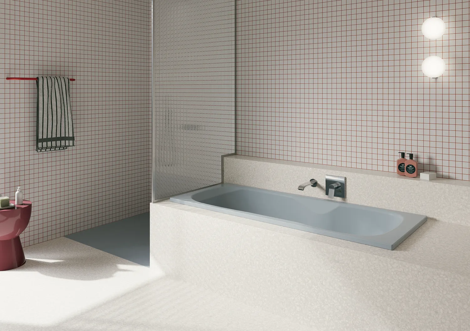 Bette Badewanne „Setline“ 1700 × 700 mm ohne Wannenträger, in Blue Satin