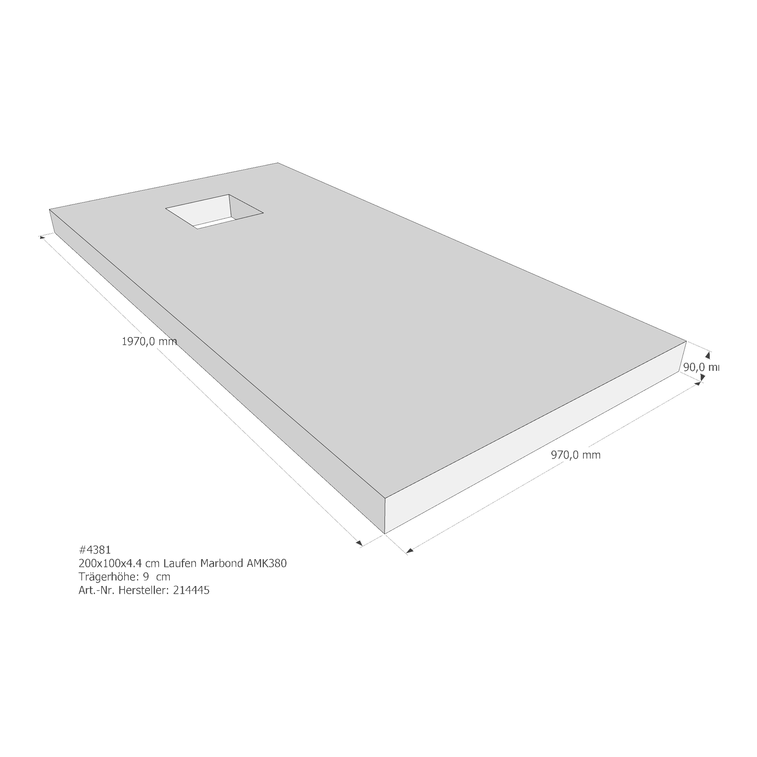 Duschwannenträger für Laufen Solutions 200 × 100 × 4,4 cm Duschwannenträger für Laufen Solutions 200 × 100 × 4,4 cm