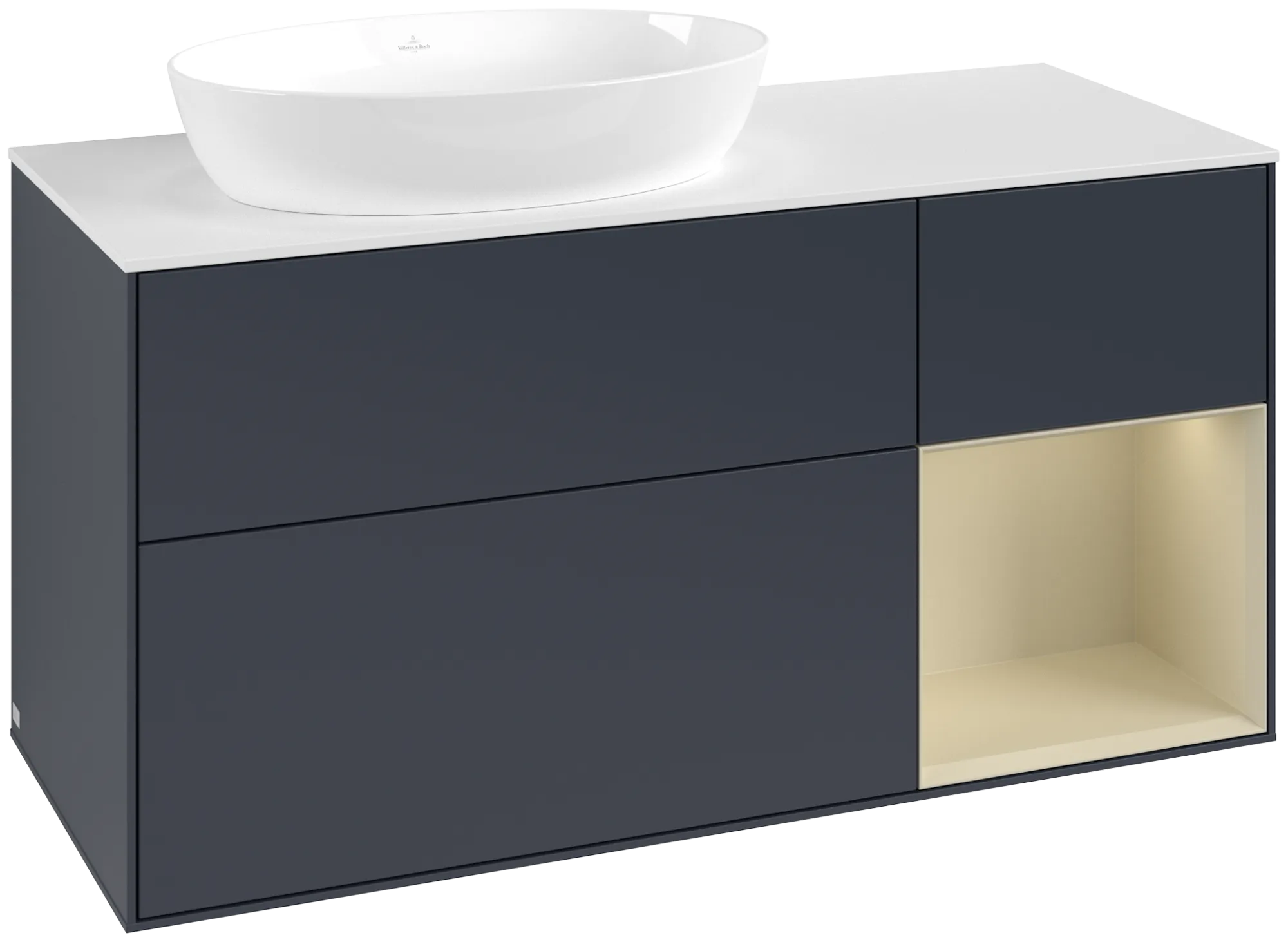 Villeroy & Boch Finion Waschbeckenunterschrank GA5, 1200x603x501mm, links, Midnight Blue