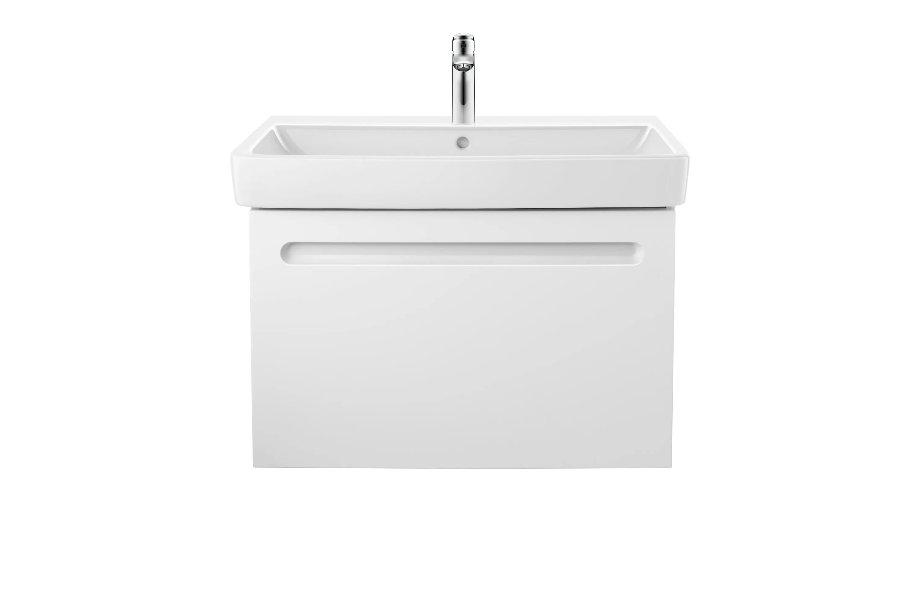 Duravit Waschtischunterschrank wandhängend „No.1“ 74 × 47,8 × 42,6 cm in Beton Matt