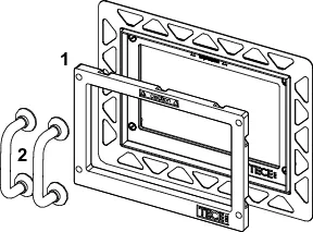 -WC-Einbaurahmen für flächenbündige Montage, vergoldet -WC-Einbaurahmen für flächenbündige Montage, vergoldet