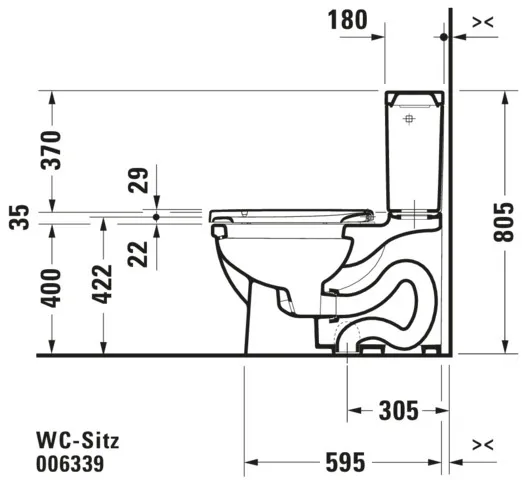 Duravit WC-Sitz „Starck 2“ 37,2 × 49 × 5,1 cm