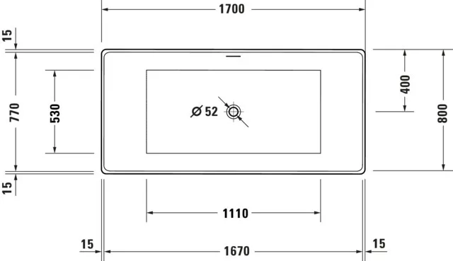 Duravit Badewanne „DuraMaty“ freistehend rechteck 170 × 80 cm