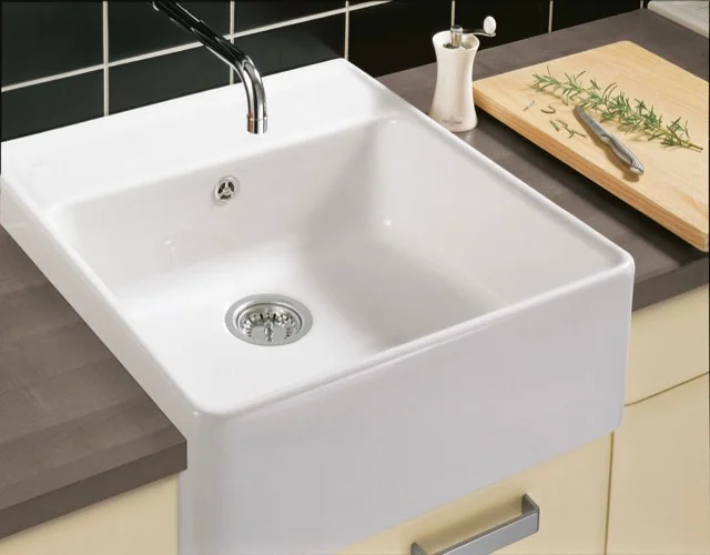 Villeroy & Boch Spülstein Einzelbecken 632061, 595 x 630 mm, Keramik, Almond CeramicPlus Villeroy & Boch Spülstein Einzelbecken 632061, 595 x 630 mm, Keramik, Almond CeramicPlus
