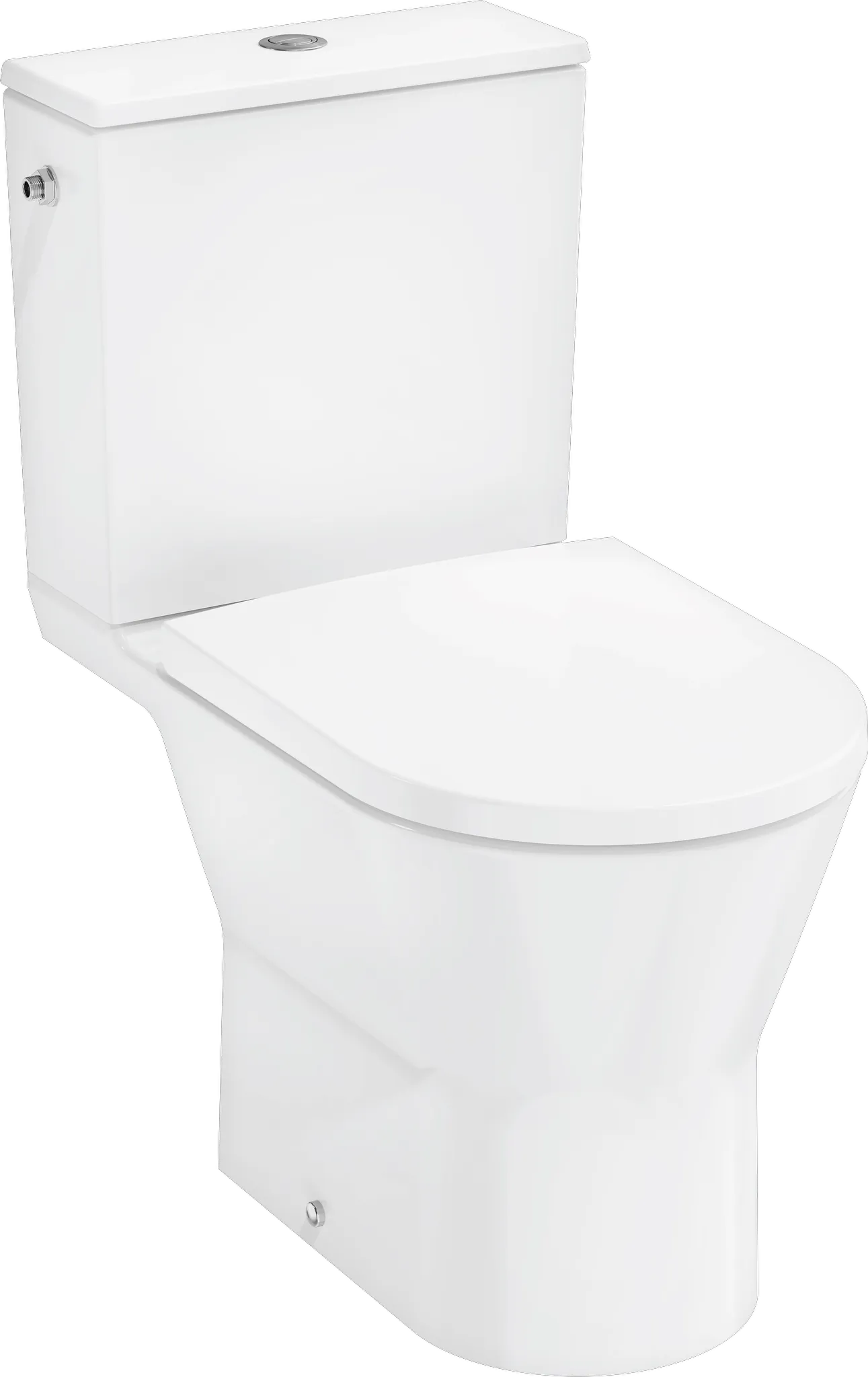 EluPura Original S Stand-WC Set 640 mit horizontalem Abgang, AquaChannel Flush mit Spülkasten mit WC Sitz, Weiß EluPura Original S Stand-WC Set 640 mit horizontalem Abgang, AquaChannel Flush mit Spülkasten mit WC Sitz, Weiß