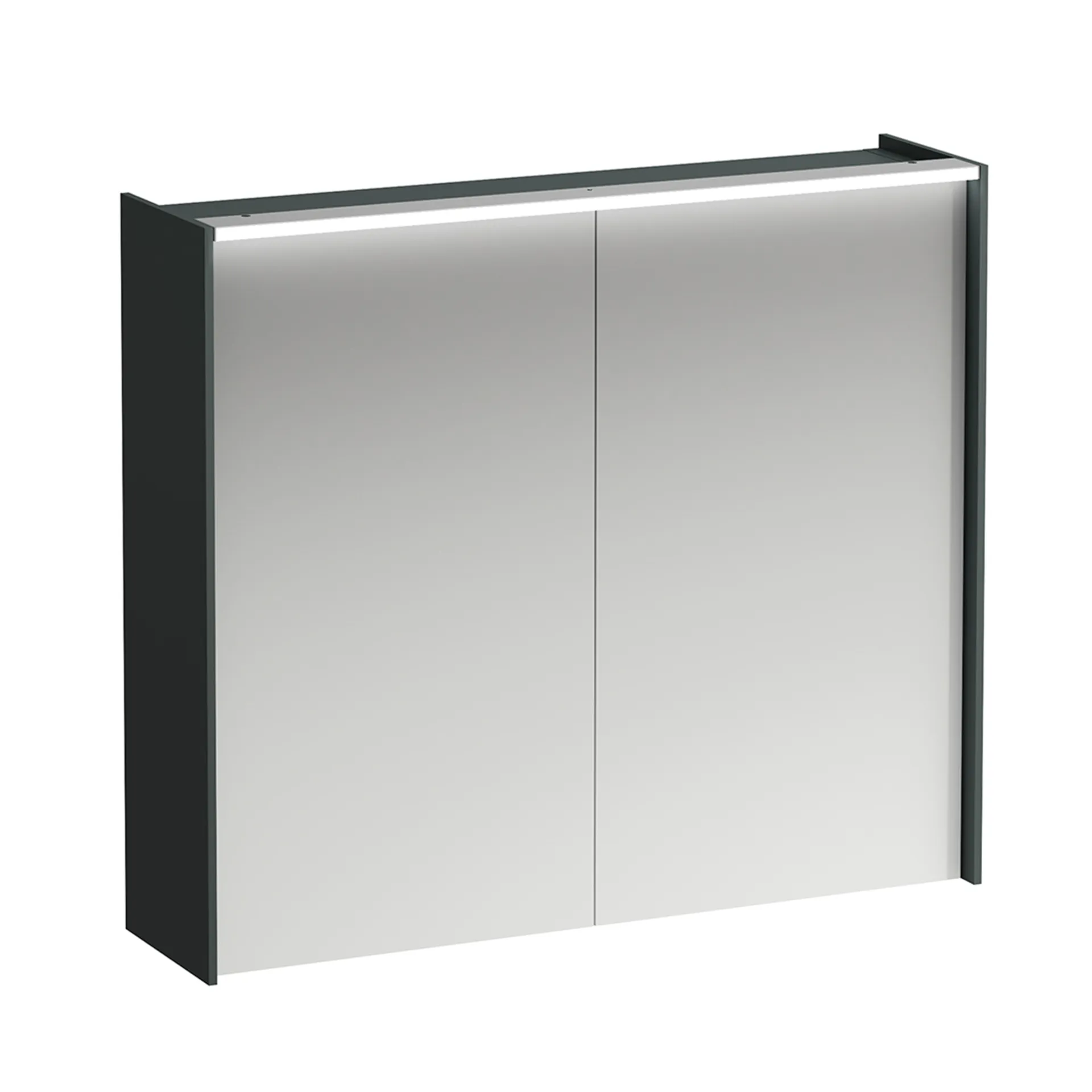 Spiegelschrank LANI LED-Beleuchtung horizontal mit Steckdose 715x820x210 2 Türen 2 Glasfachböden weiß matt Spiegelschrank LANI LED-Beleuchtung horizontal mit Steckdose 715x820x210 2 Türen 2 Glasfachböden weiß matt