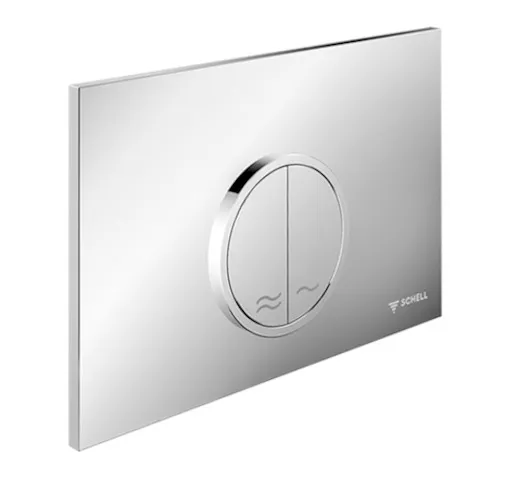 WC-Betätigungsplatte MONTUS CIRCUM, Frontplatte chrom