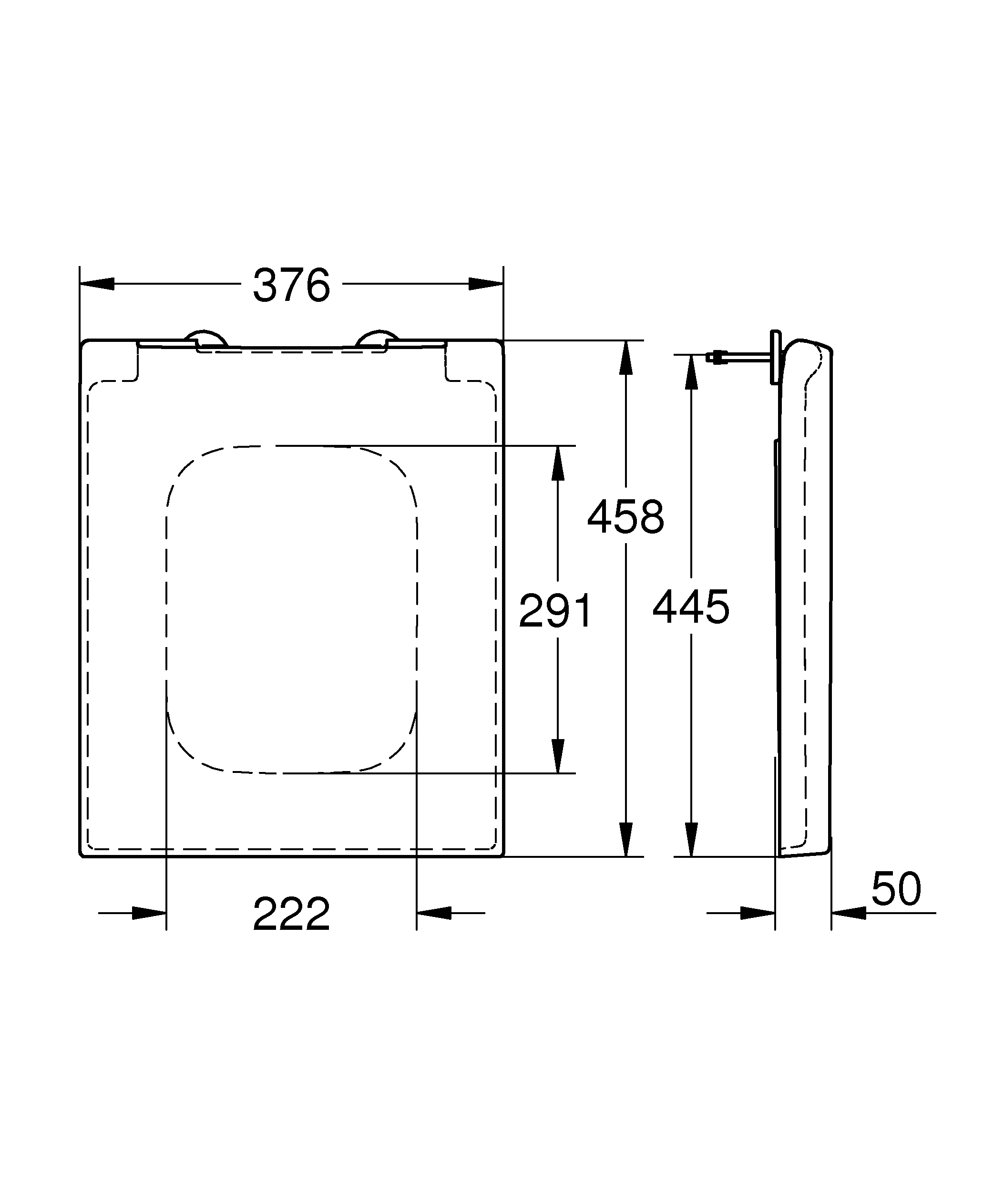 WC-Sitz Cube Keramik 39488, mit Deckel, Soft Close, werkzeuglos abnehmbar, Duroplast, alpinweiß