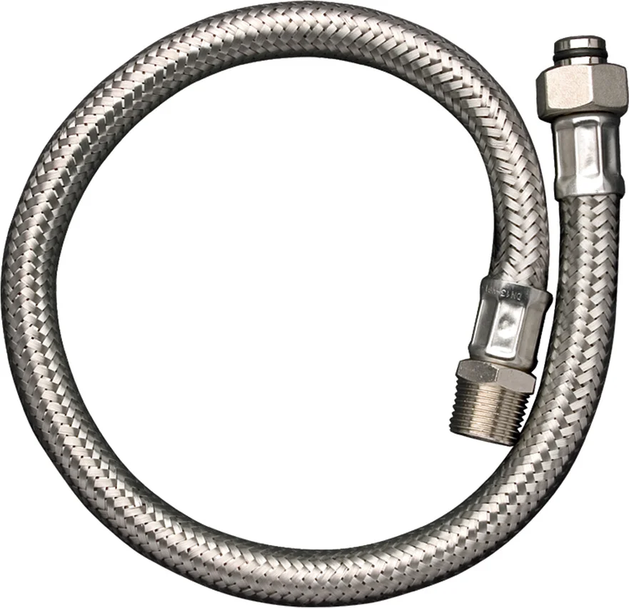 Hansgrohe Anschlussschlauch 2-Loch Thermostat, chrom, Länge 600 mm, Gewinde G 1/2 x G 1/2 Hansgrohe Anschlussschlauch 2-Loch Thermostat, chrom, Länge 600 mm, Gewinde G 1/2 x G 1/2