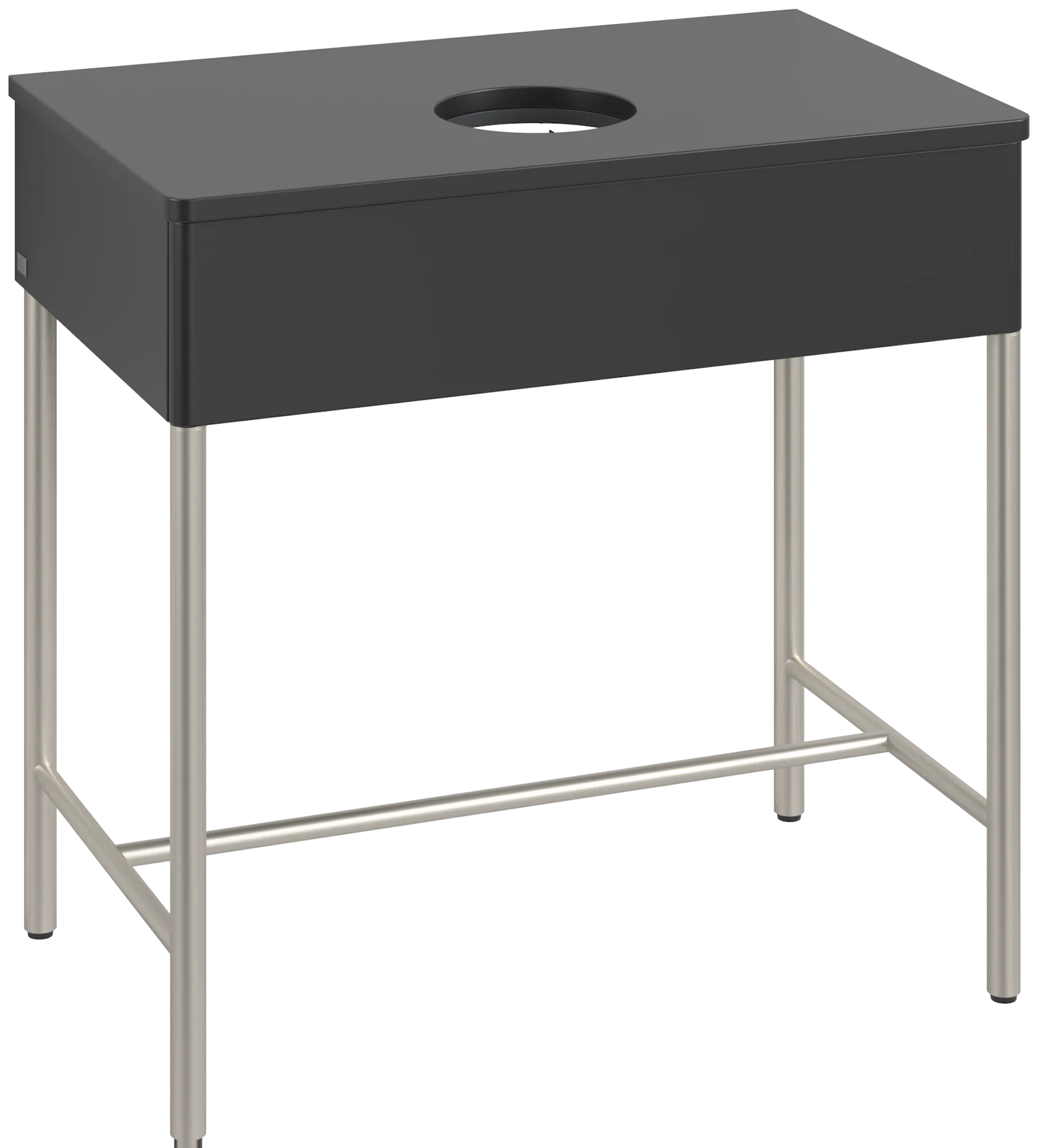 Villeroy & Boch Waschbeckenunterschrank Artis, eckig, Black Matt Lacquer, 800x782x500 mm, mit Metallgestell und Push-to-open Funktion