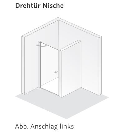 HSK teilgerahmte Drehtür „Exklusiv 2.0“ Glas Mattierung mittig (65 cm), Profile Alu Silber-matt, H: 2000 mm HSK teilgerahmte Drehtür „Exklusiv 2.0“ Glas Mattierung mittig (65 cm), Profile Alu Silber-matt, H: 2000 mm