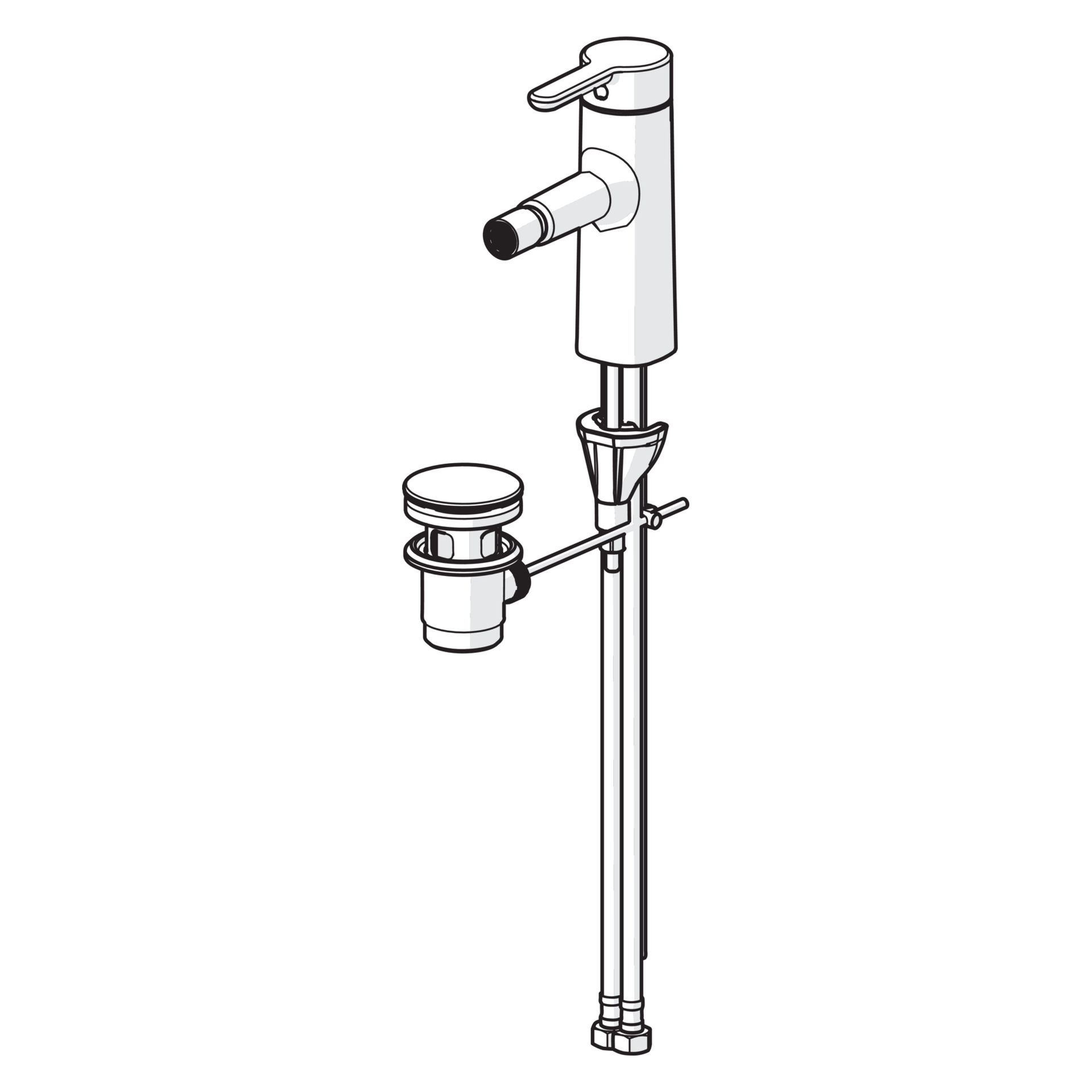 Einhebelmischer Bidet-Batt DESIGNO Style 5173 Zugstangenablaufgarnitur Ausladung 117 DN15 Chrom Einhebelmischer Bidet-Batt DESIGNO Style 5173 Zugstangenablaufgarnitur Ausladung 117 DN15 Chrom