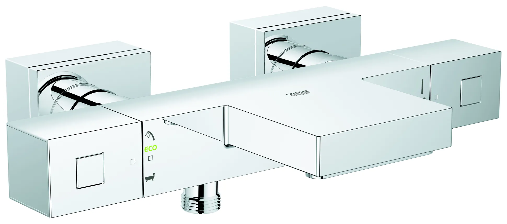 Thermostat-Wannenbatterie Grohtherm Cube 34497, Wandmontage, eigensicher, chrom Thermostat-Wannenbatterie Grohtherm Cube 34497, Wandmontage, eigensicher, chrom