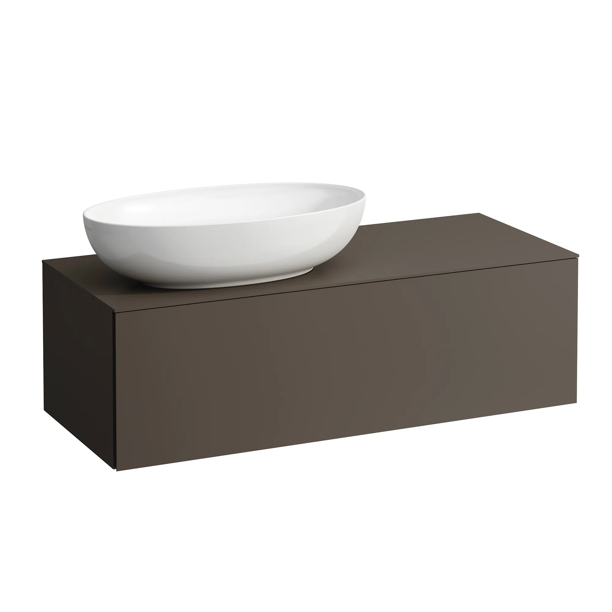Laufen Schubladenelement „Ilbagnoalessi“ 1200 × 370 × 500 mm Dunkelbraun, ohne Hahnlochbohrung, links Laufen Schubladenelement „Ilbagnoalessi“ 1200 × 370 × 500 mm Dunkelbraun, ohne Hahnlochbohrung, links