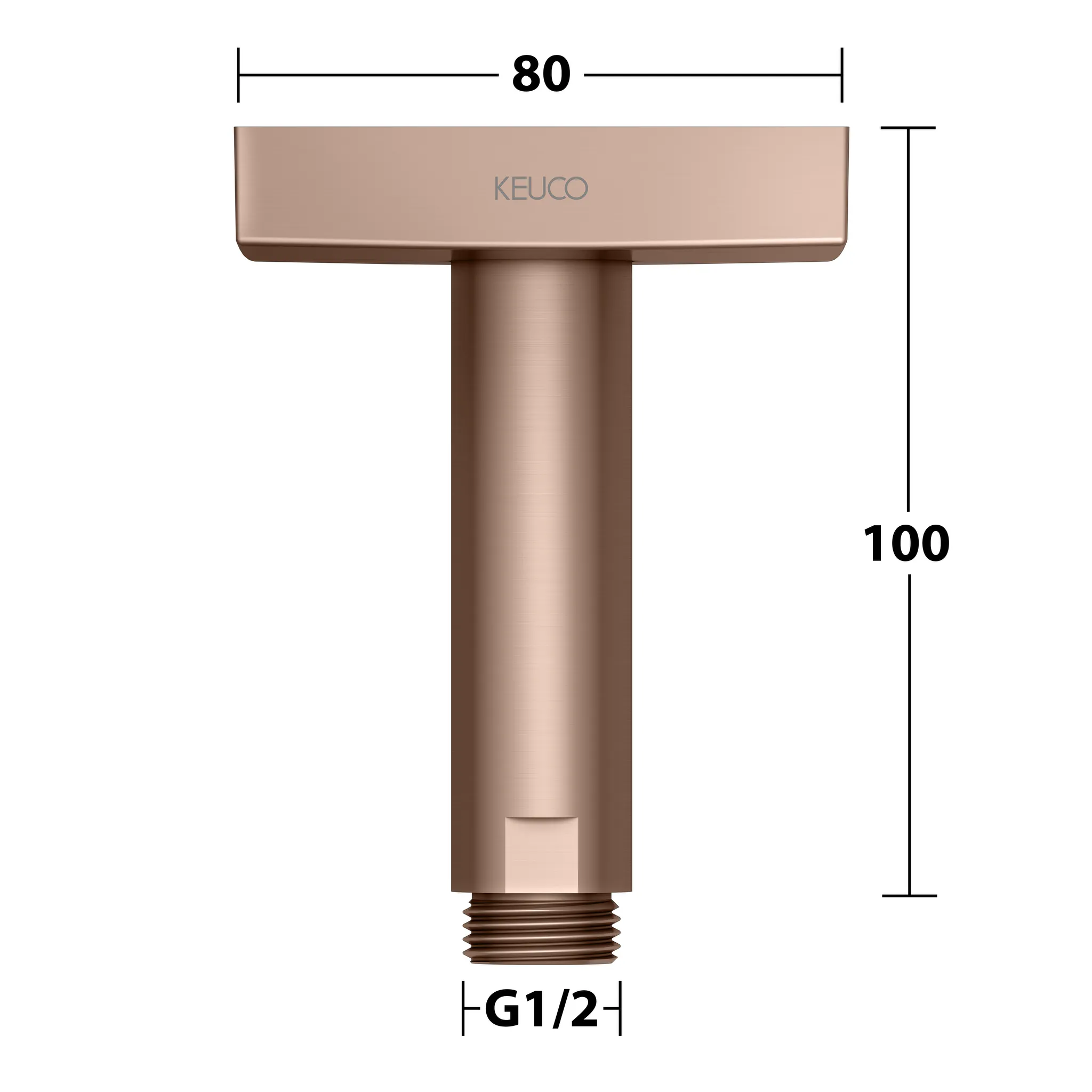 Brausen und Brausezubehör Brausearm Deckenanschluss 100 mm Rotgold gebürstet Brausen und Brausezubehör Brausearm Deckenanschluss 100 mm Rotgold gebürstet