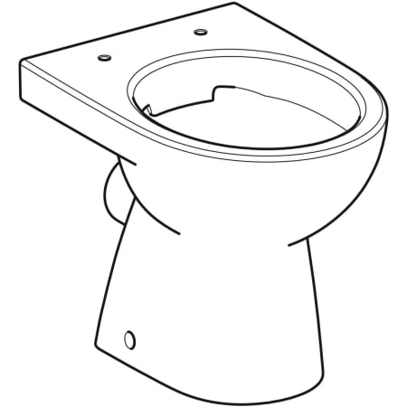 Stand-Tiefspül-WC „Renova“ 35,2 × 40 × 49 cm in weiß alpin, ohne Spülrand
