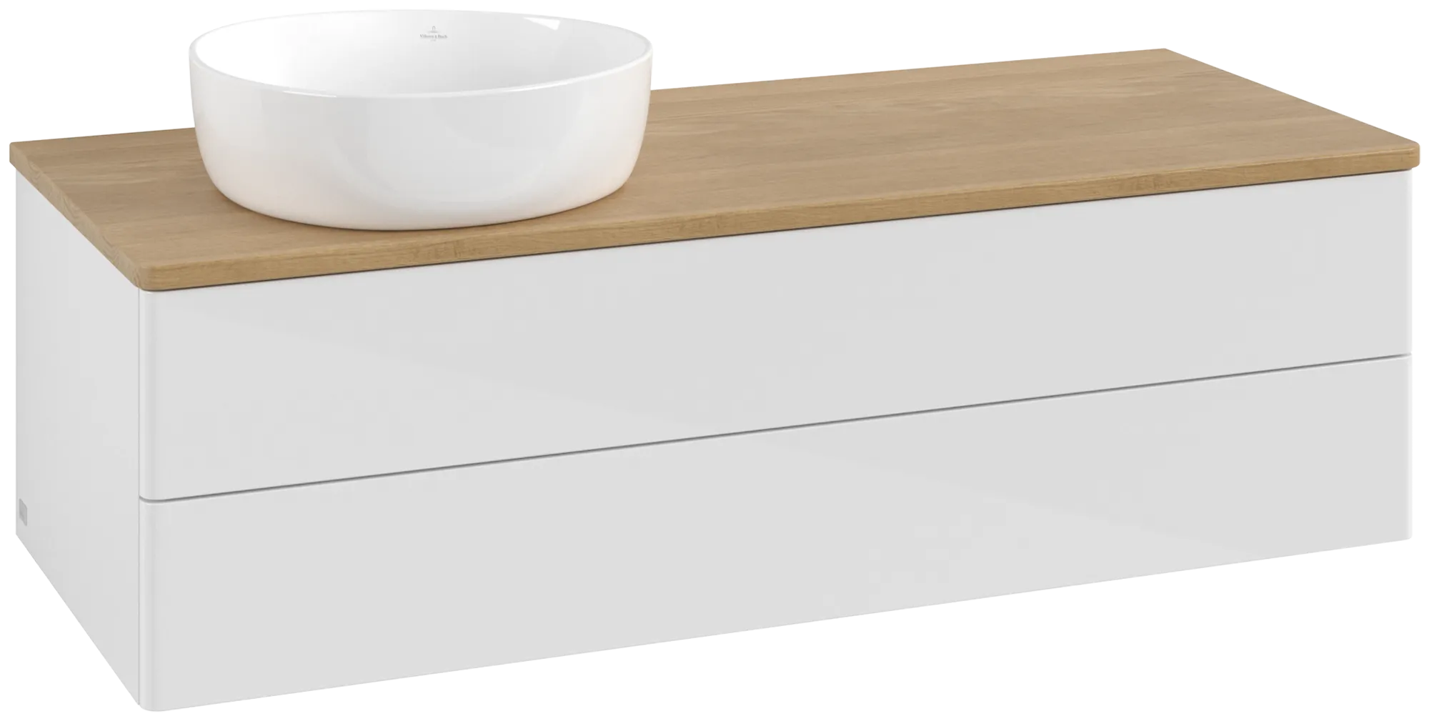 Villeroy & Boch Antao Waschbeckenunterschrank L22_1 1200x360x500mm Glossy White Lacquer / Honey Oak