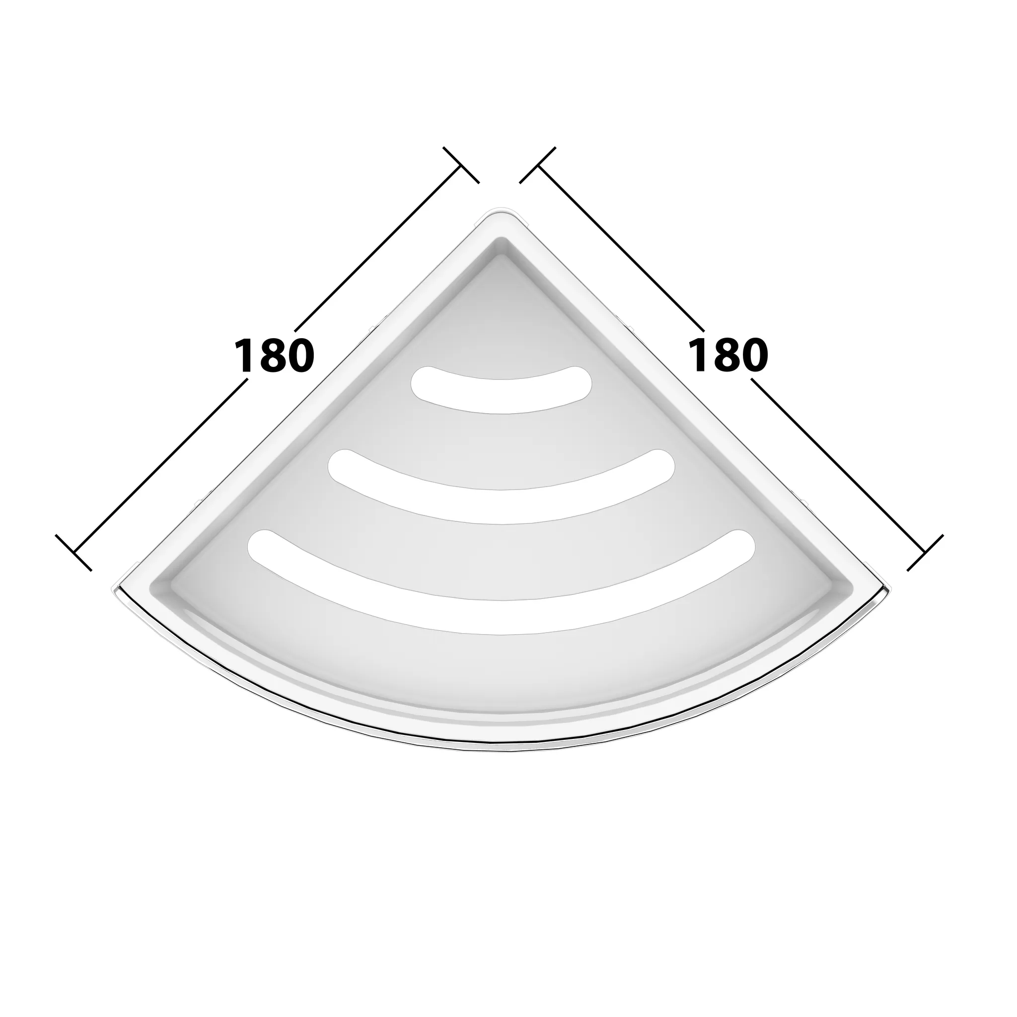 KEUCO ELEGANCE Eckduschkorb Kunststoff-Einsatz weiß verchromt KEUCO ELEGANCE Eckduschkorb Kunststoff-Einsatz weiß verchromt