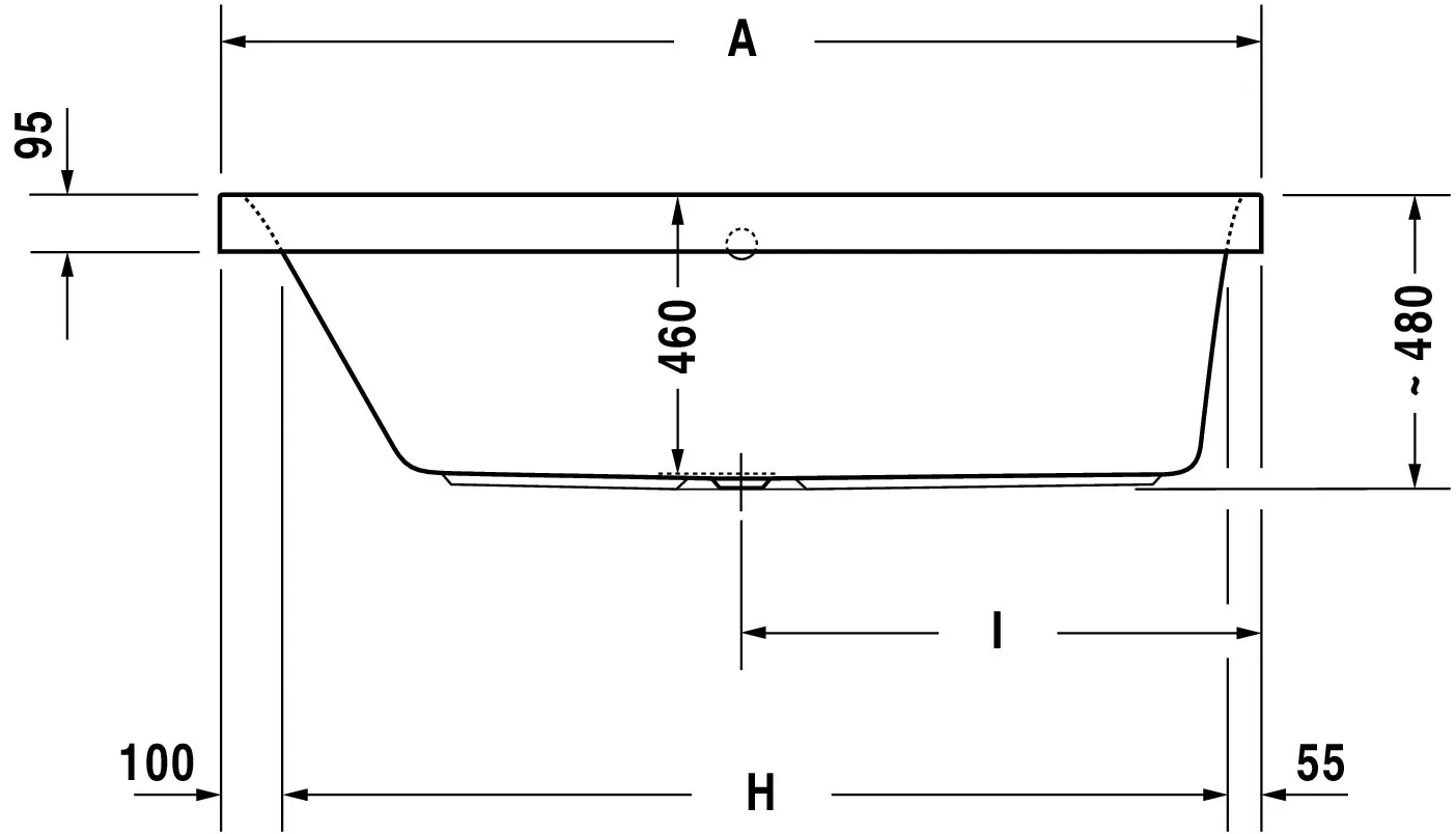 Duravit Badewanne „Happy D.2“ rechteck 1600 × 700 mm in Weiß Duravit Badewanne „Happy D.2“ rechteck 1600 × 700 mm in Weiß
