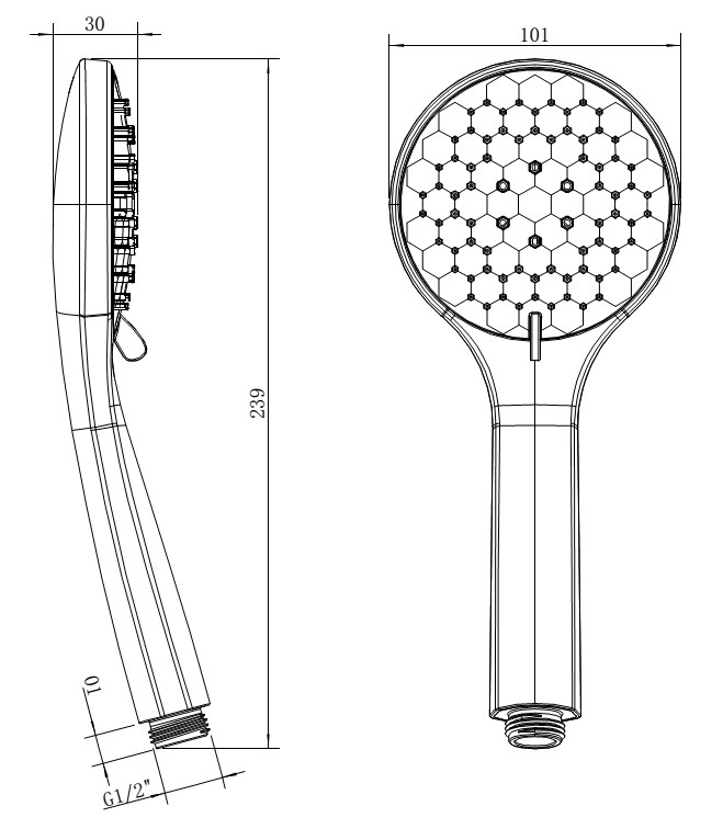 Handbrause AqvaPlus - 5-fach verstellbar - "easy-clean" - Durchmesser 100 mm - chrom Handbrause AqvaPlus - 5-fach verstellbar - "easy-clean" - Durchmesser 100 mm - chrom