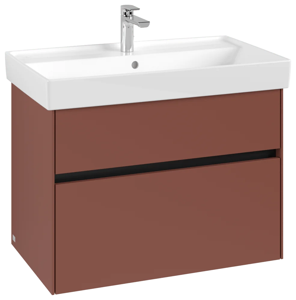 Villeroy & Boch Collaro Waschbeckenunterschrank, 754x546x444 mm, Wine Red