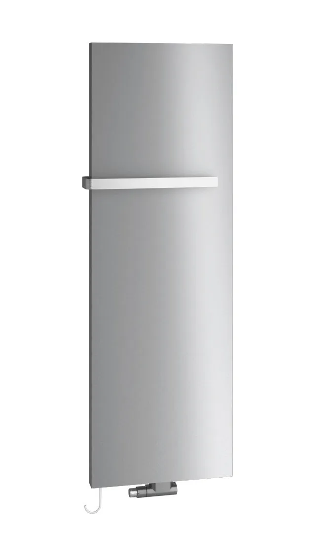 Kermi Design-Hybridheizkörper „Rubeo®“ Elektro-Zusatzbetrieb 57 × 152,5 cm in glanzsilber Metallic
