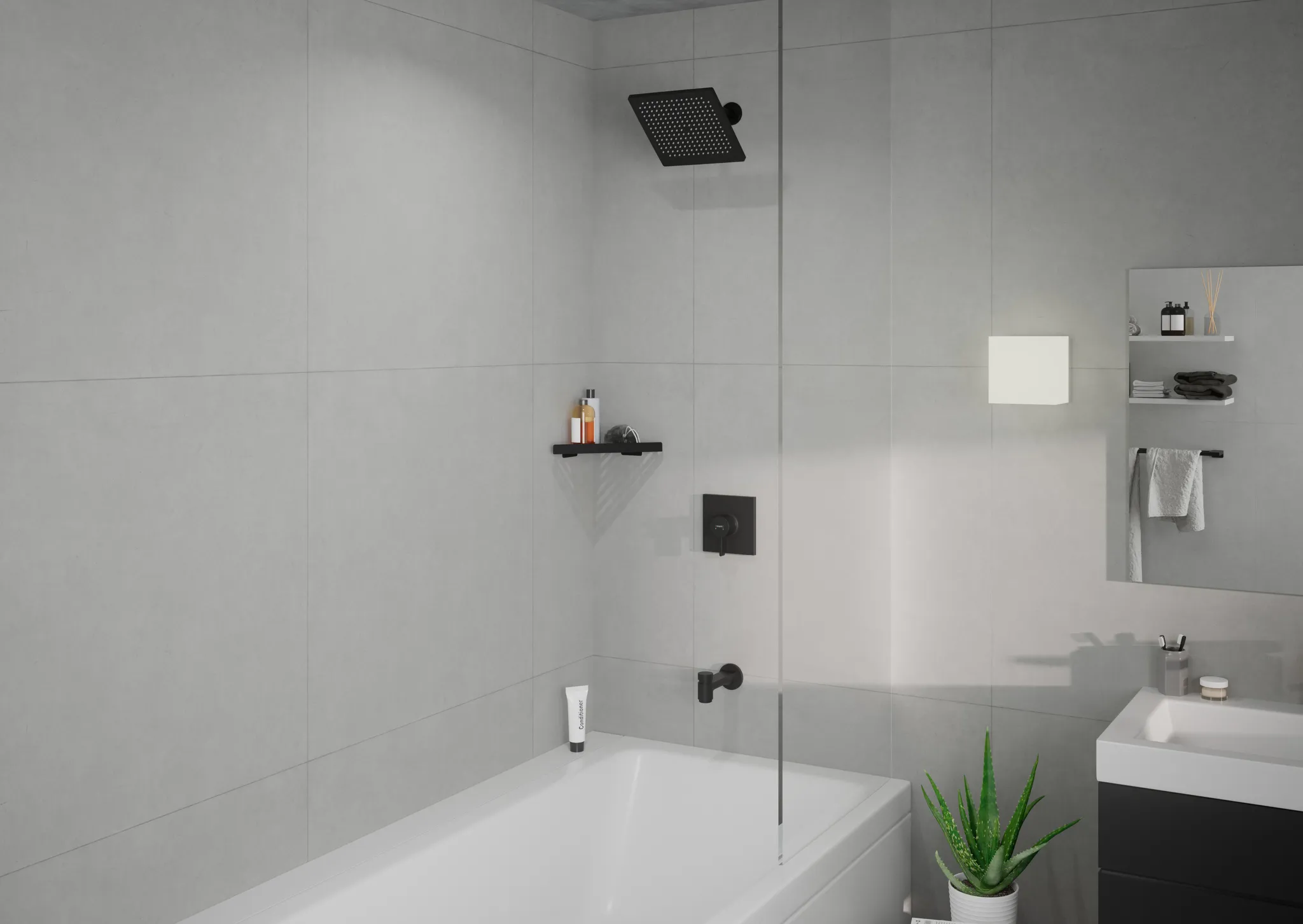 Hansgrohe Crometta E Kopfbrause 240 1jet, Mattschwarz Hansgrohe Crometta E Kopfbrause 240 1jet, Mattschwarz