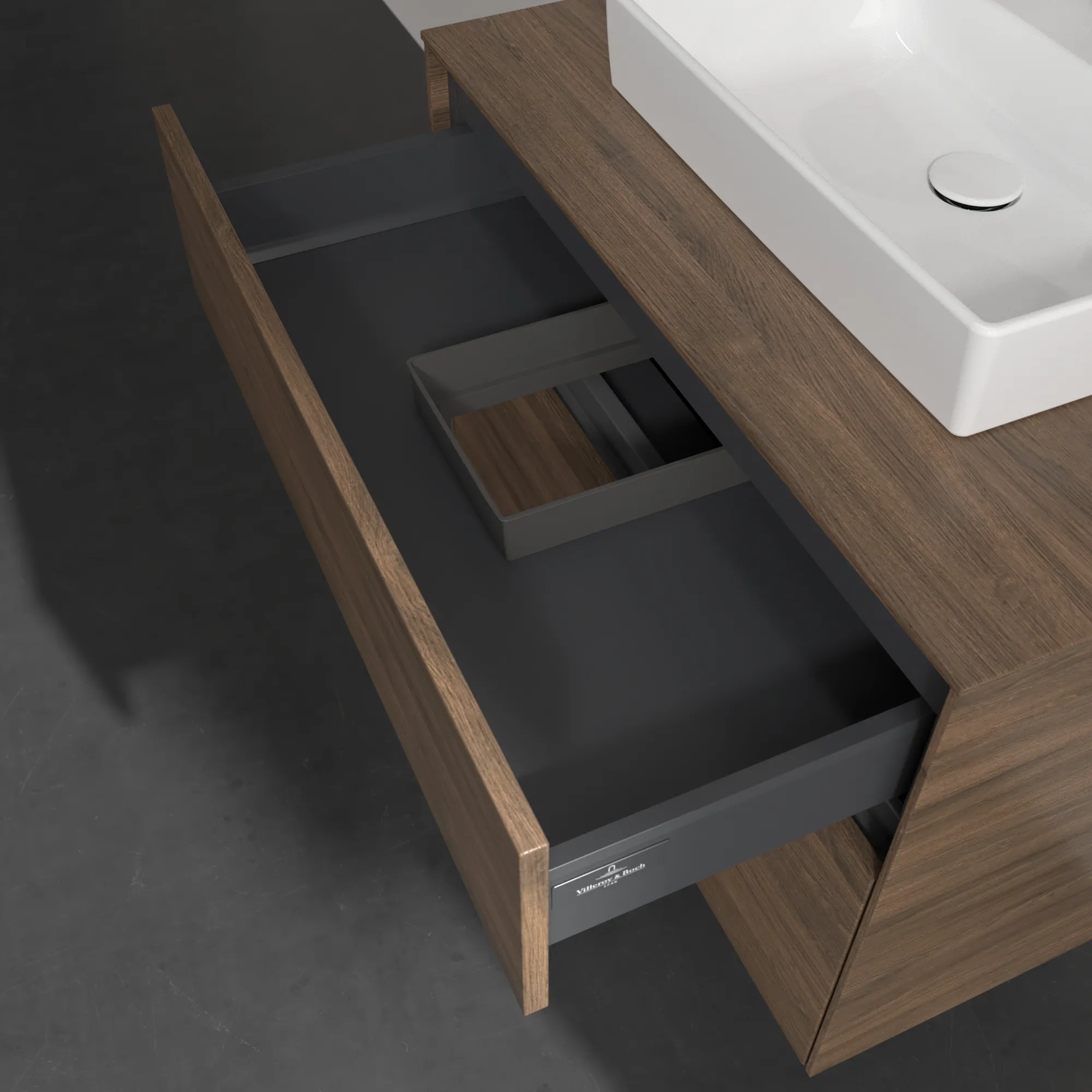 Villeroy & Boch Waschbeckenunterschrank Collaro C069B0 Arizona Oak, 800x548x500 mm, mit Beleuchtung und SoftClosing