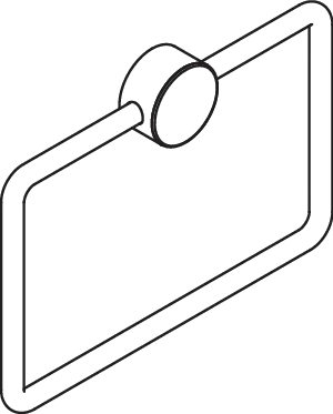 HEWI Handtuchring „System 815“ 20 × 14,5 × 2,2 cm HEWI Handtuchring „System 815“ 20 × 14,5 × 2,2 cm