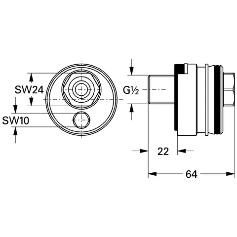 Anschluss 12081, gerade, 1/2''x26, 2 Stück, chrom Anschluss 12081, gerade, 1/2''x26, 2 Stück, chrom