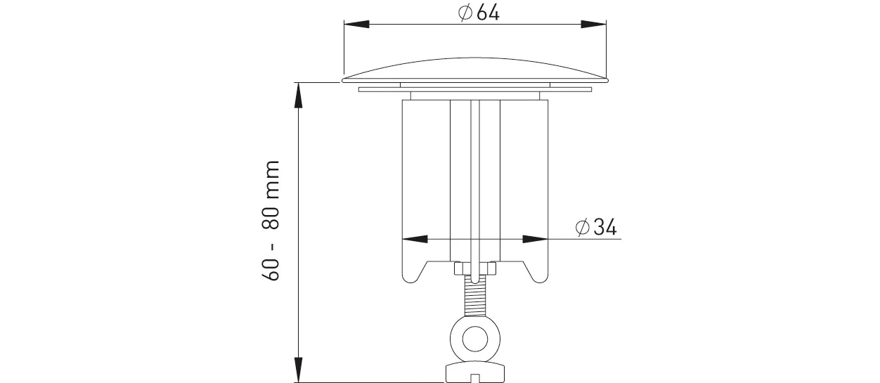 Excenterstopfen MS vc 1 1/4″ Universal passend für alle Fabrikate