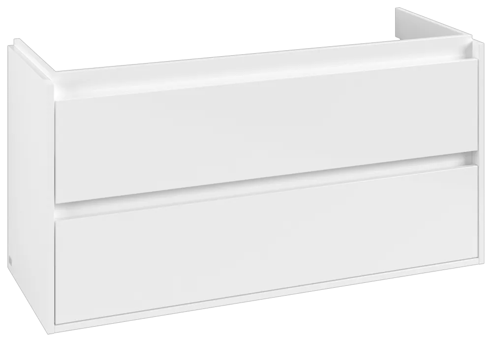 Villeroy & Boch Waschbeckenunterschrank Skyla C80000, 1172 x 596 x 439 mm, Eckig, Waschbecken mittig, wandhängend, Brilliant White