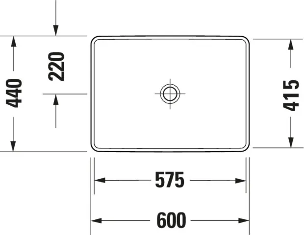 Einbauwaschtisch „D-Neo“, ohne Überlauf