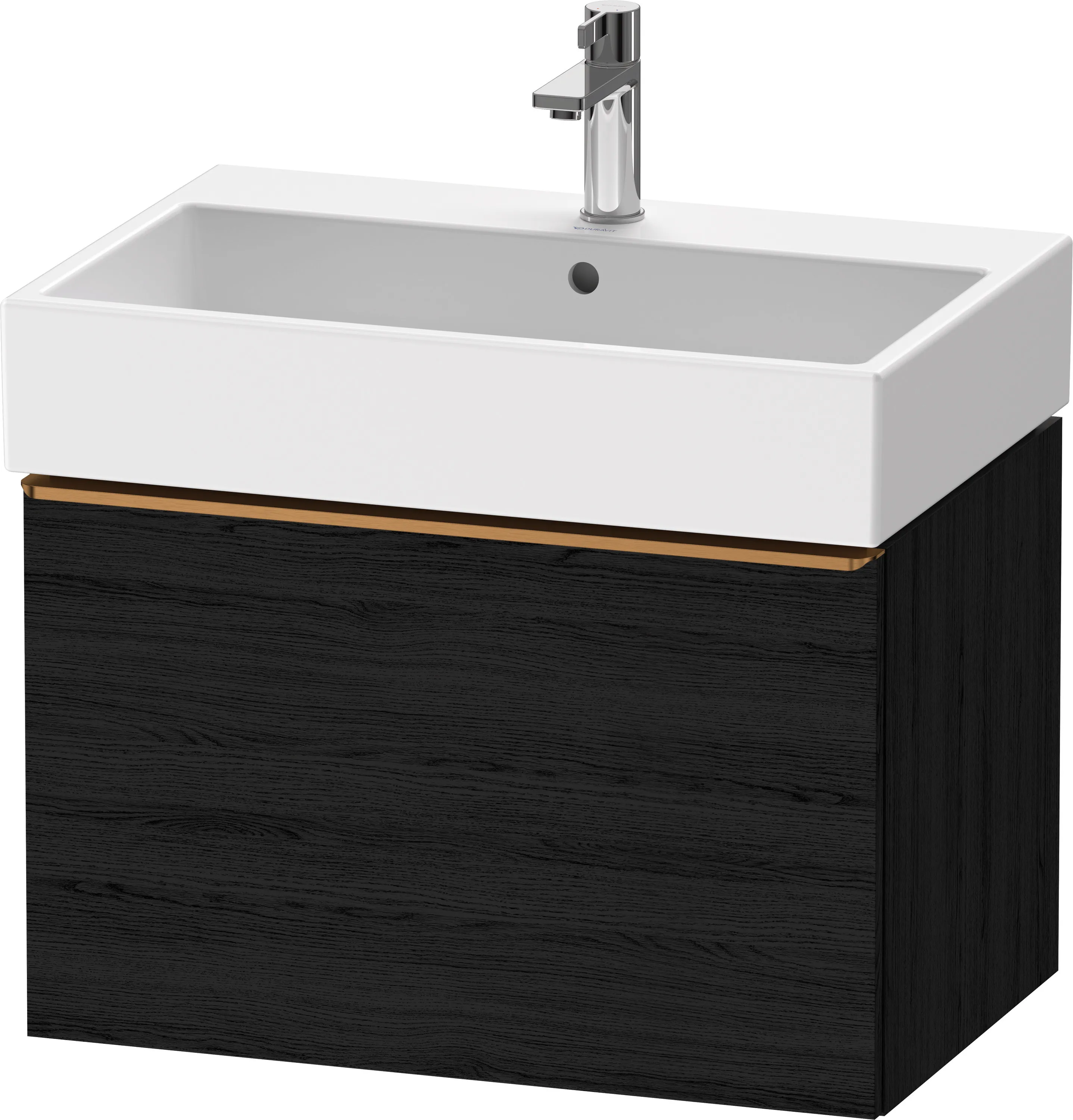 Duravit Waschtischunterschrank wandhängend „D-Neo“ 68,4 × 44 × 44,2 cm Eiche Schwarz