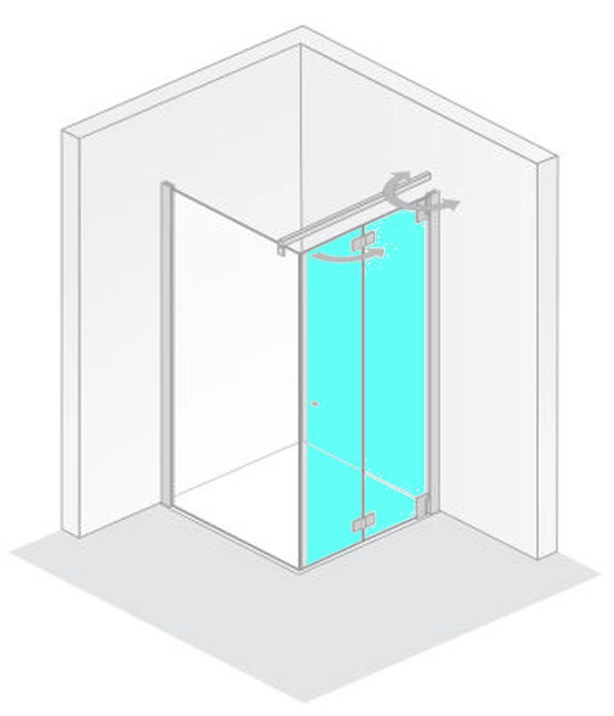 HSK Duschtür Drehfalttür für Seitenwand „K2P“ Glas Klar hell, Profile Chromoptik (Alu Hochglanz poliert) HSK Duschtür Drehfalttür für Seitenwand „K2P“ Glas Klar hell, Profile Chromoptik (Alu Hochglanz poliert)