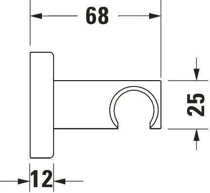 Duravit DU Brausehalter 55x102 Rosette Eckig Schwarz Matt Duravit DU Brausehalter 55x102 Rosette Eckig Schwarz Matt
