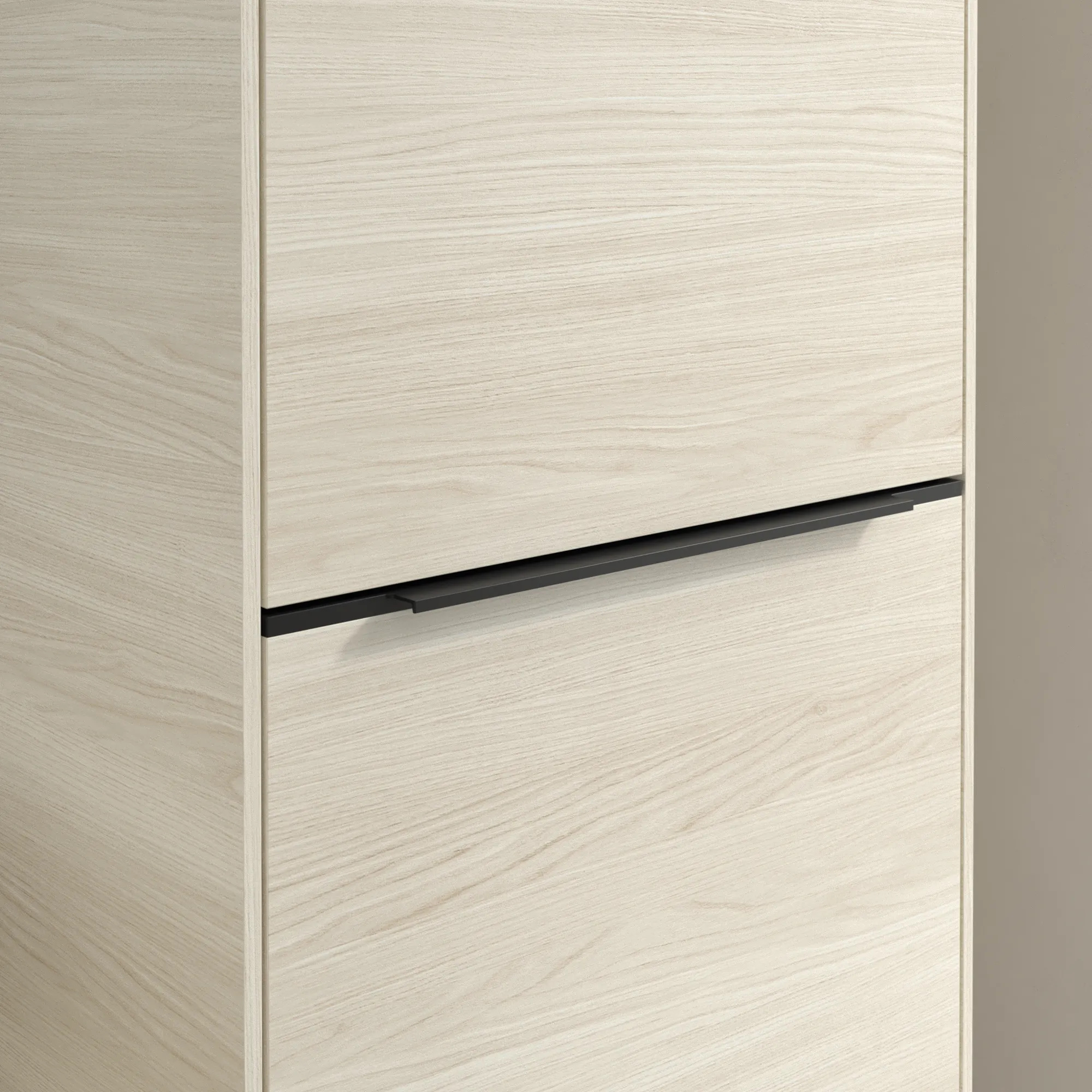 Villeroy & Boch Hochschrank mit Wäschekorb-Klappe „Subway 3.0“ 45 × 171 × 36,2 × 36,2 cm 1 Tür, 1 Wäscheklappe, 1 × fixer Fachboden, Anschlag: rechts, 2 × Glasfachboden, 1 Tür, Anschlag rechts