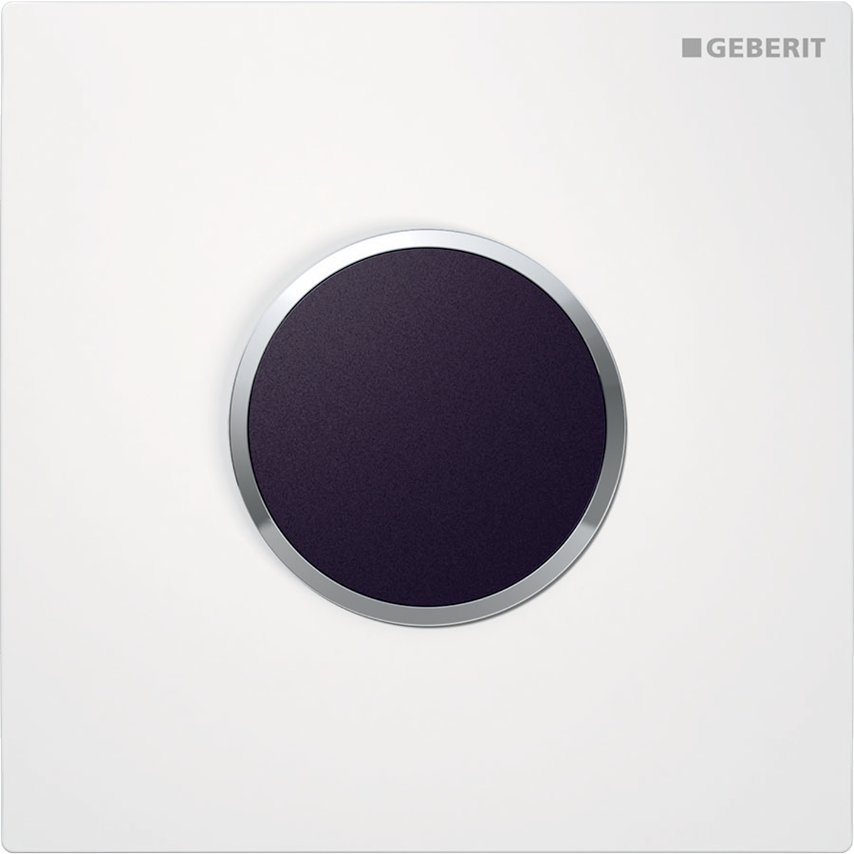 Geberit Urinalsteuerung mit elektronischer Spülauslösung in weiß / hochglanz verchromt Geberit Urinalsteuerung mit elektronischer Spülauslösung in weiß / hochglanz verchromt