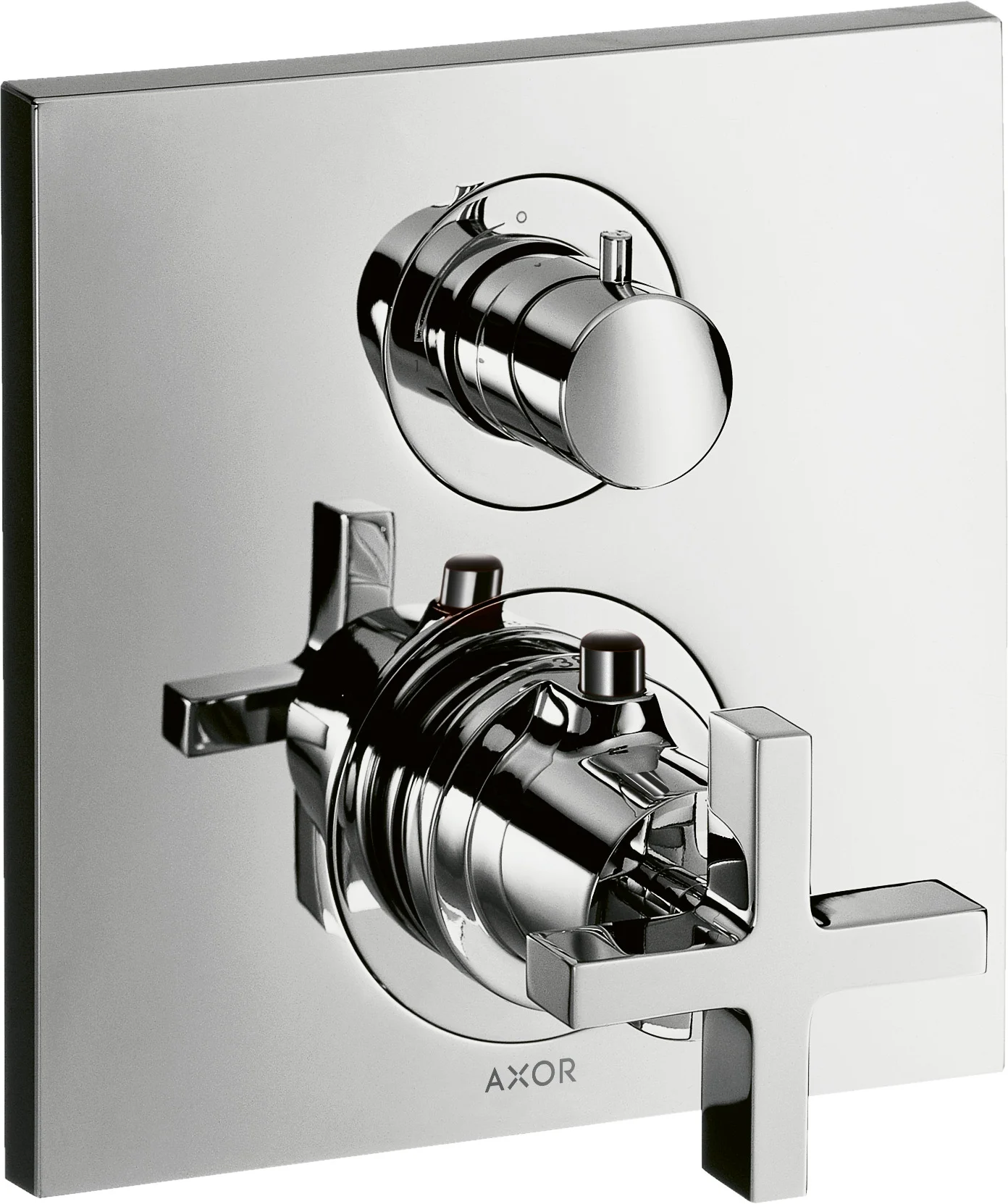 Hansgrohe AXOR Citterio Thermostat Unterputz F-Set mit Ab- und Umstellventil, Chrom, 2 Verbraucher, max. Durchfluss 29 l/min, einstellbare Temperaturbegrenzung, Schalldämpfer, Anschluss Grundkörper