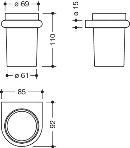 Glasbecher mit Halter, Halter aus Edelstahl, PVD beschichtet, Becher aus satiniertem Kristallglas, in Farbe CK (Messing glänzend) Glasbecher mit Halter, Halter aus Edelstahl, PVD beschichtet, Becher aus satiniertem Kristallglas, in Farbe CK (Messing glänzend)