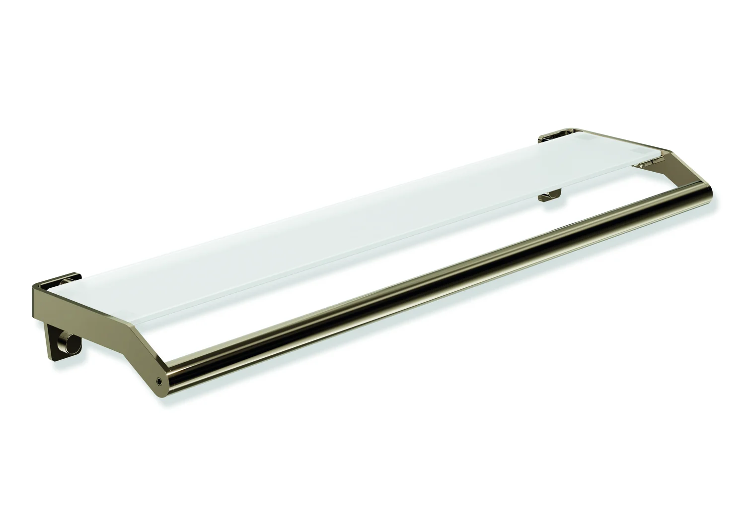 Ablage mit Haltegriff des Systems 900, Edelstahl, PVD, Glasplatte mit Splitterschutzfolie, weiß hinterlackiert, 720 mm breit, 70 mm hoch, 188 mm tief, in Farbe CK (Messing glänzend) Ablage mit Haltegriff des Systems 900, Edelstahl, PVD, Glasplatte mit Splitterschutzfolie, weiß hinterlackiert, 720 mm breit, 70 mm hoch, 188 mm tief, in Farbe CK (Messing glänzend)